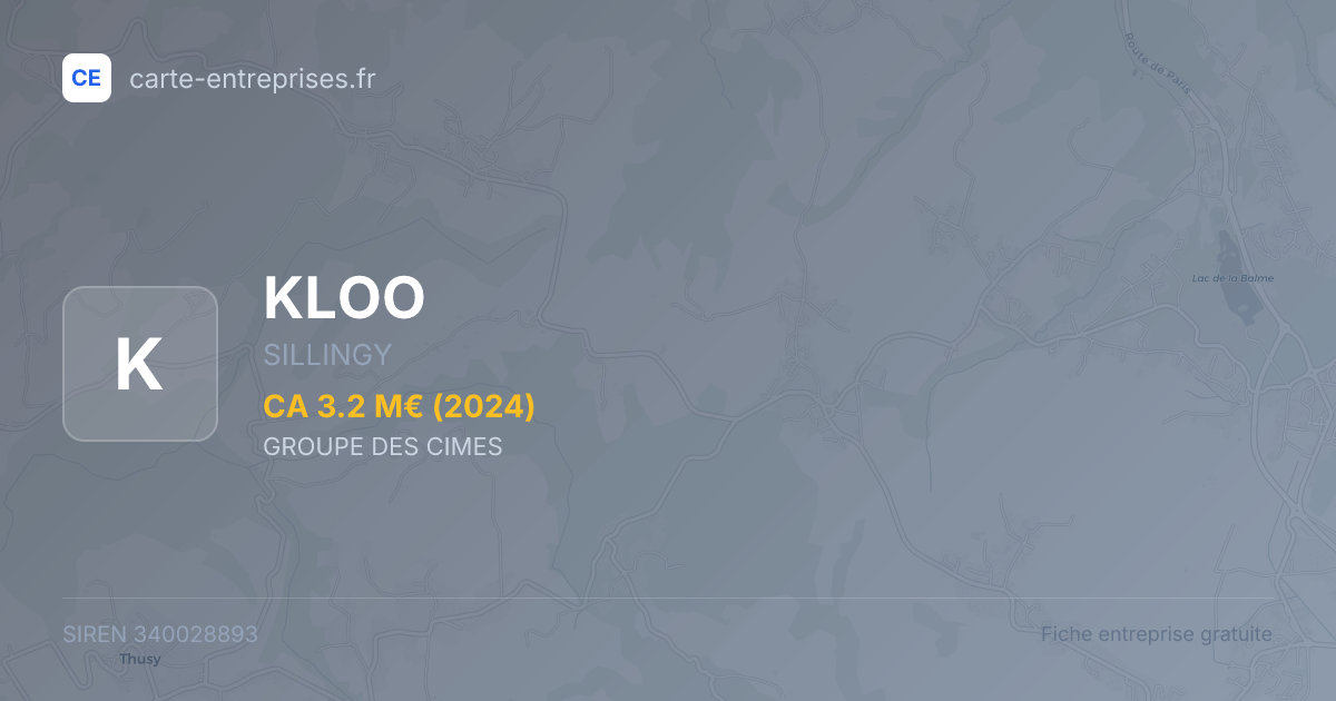 KLOO — 340028893 — fiche entreprise