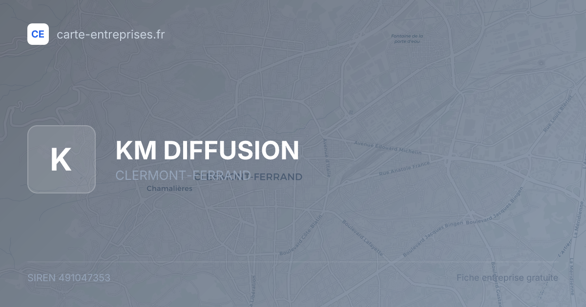 KM DIFFUSION — 491047353 — fiche entreprise