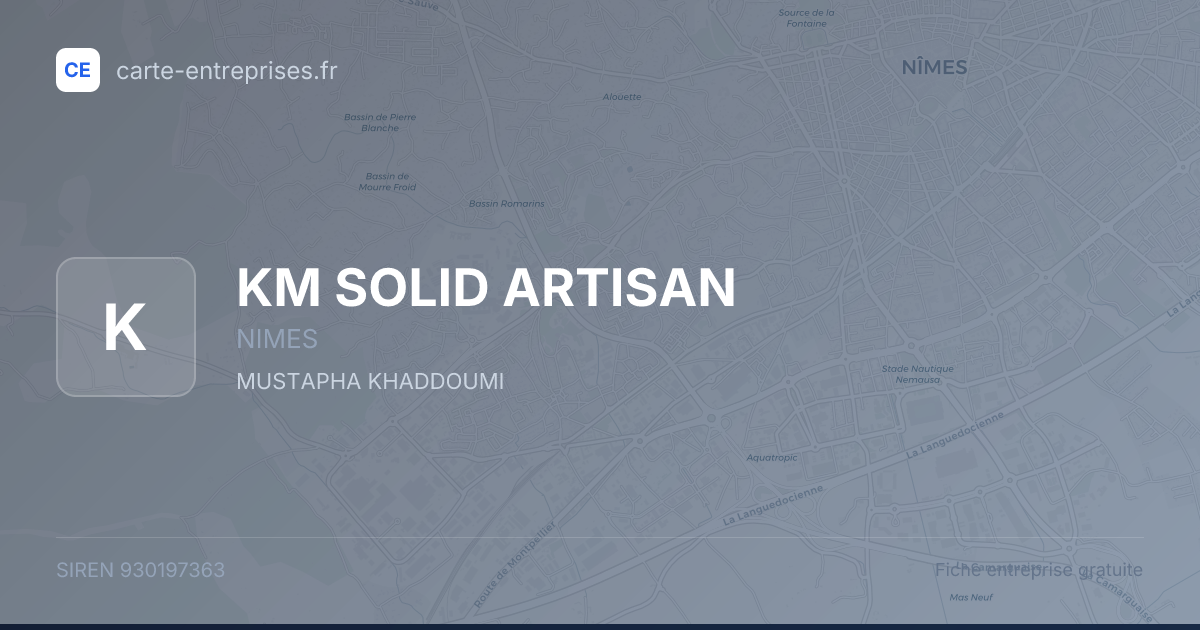 KM SOLID ARTISAN — 930197363 — fiche entreprise