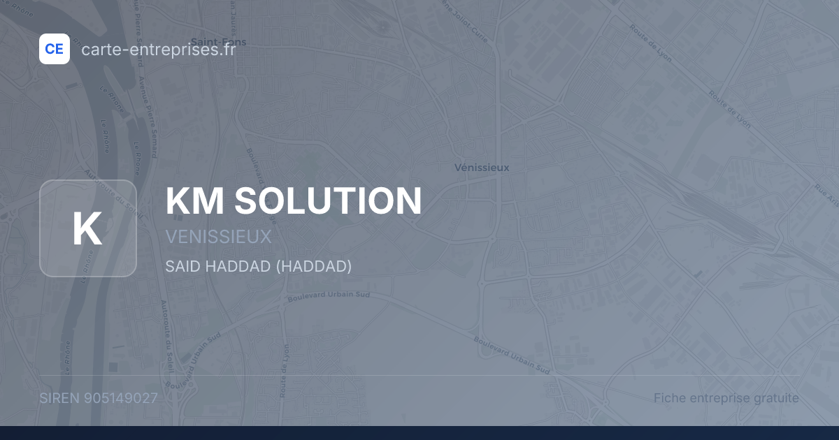 KM SOLUTION — 905149027 — fiche entreprise
