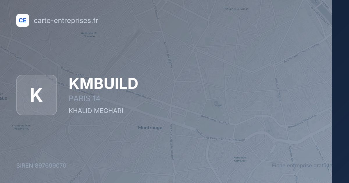 KMBUILD — 897699070 — fiche entreprise