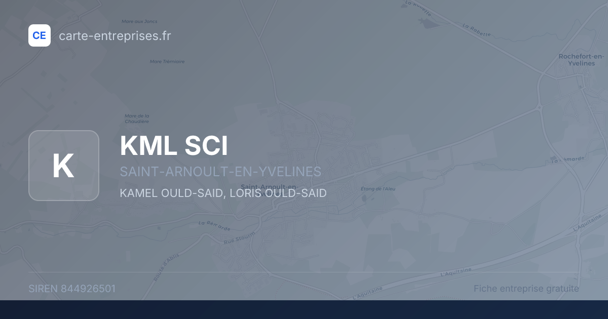 KML SCI — 844926501 — fiche entreprise