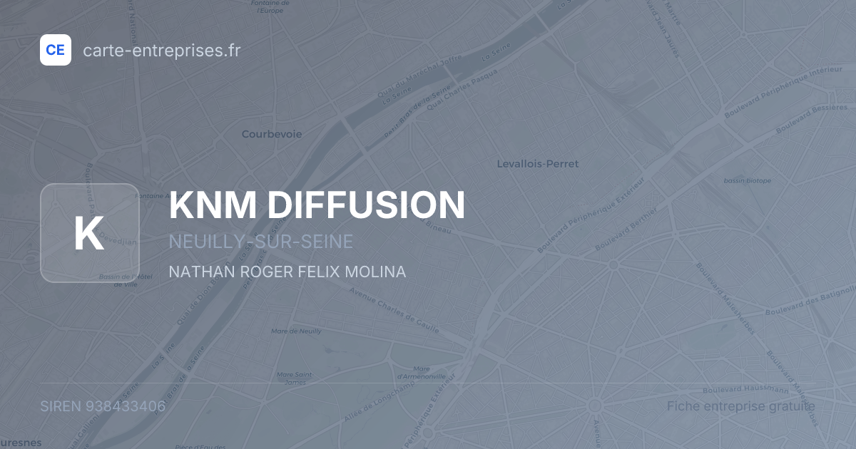 KNM DIFFUSION — 938433406 — fiche entreprise