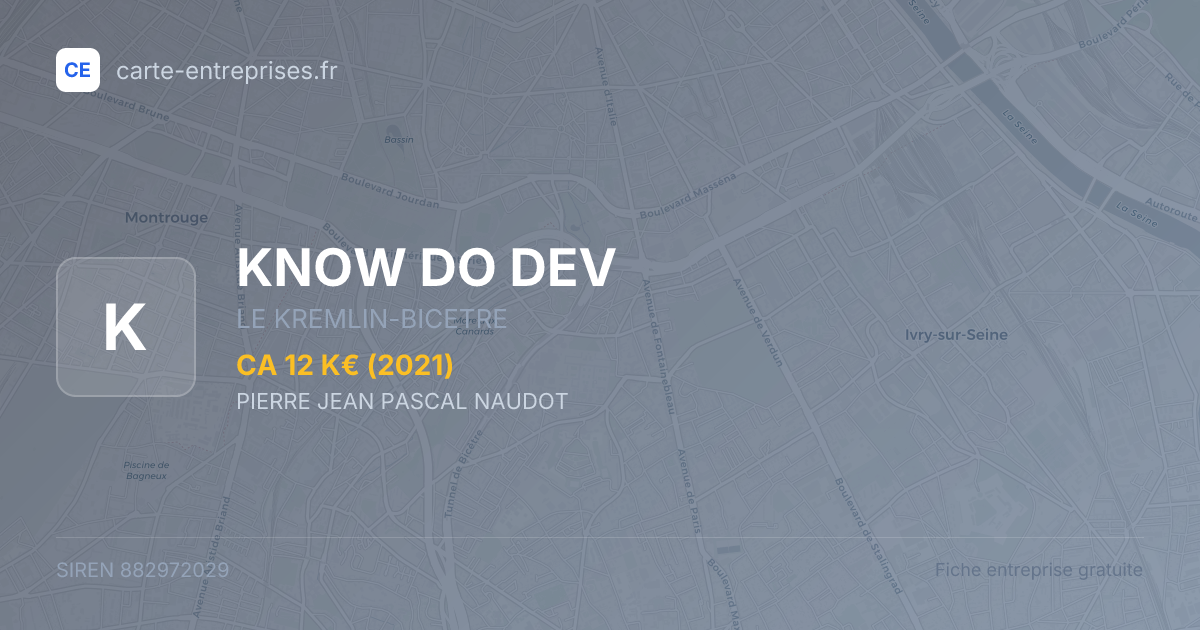 KNOW DO DEV — 882972029 — fiche entreprise