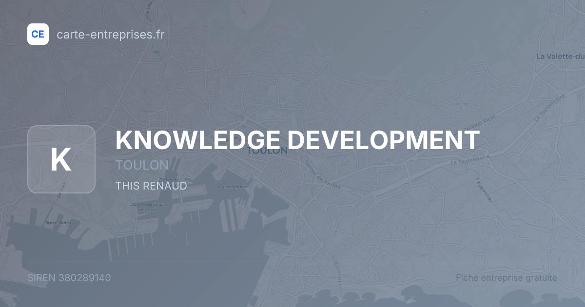 KNOWLEDGE DEVELOPMENT — 380289140 — fiche entreprise