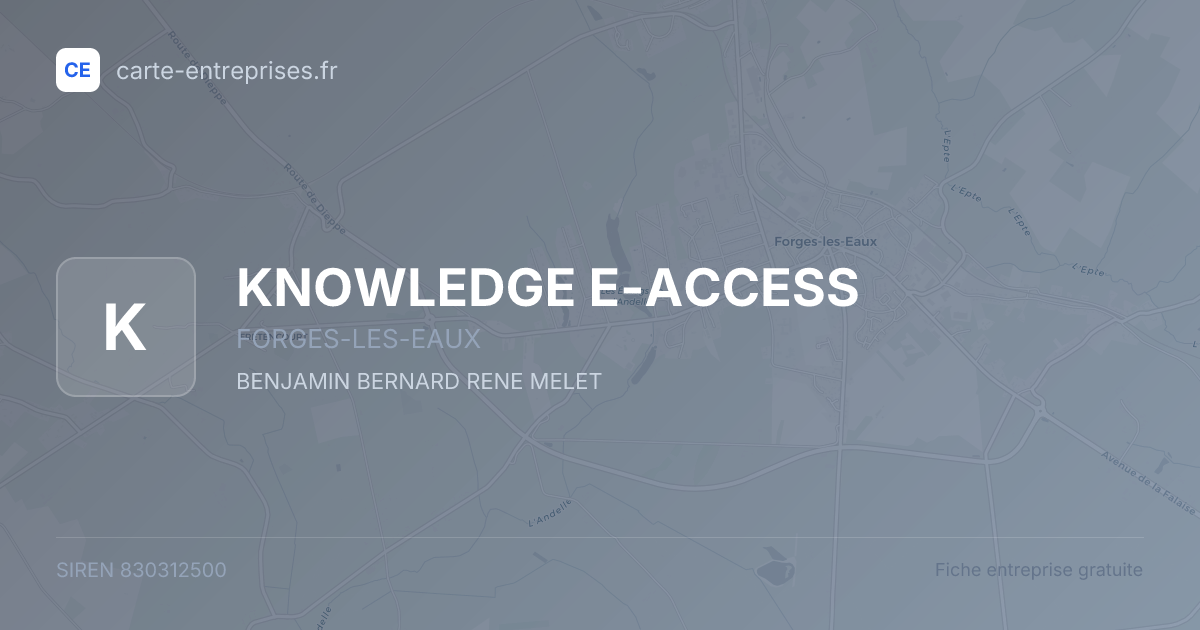 KNOWLEDGE E-ACCESS — 830312500 — fiche entreprise