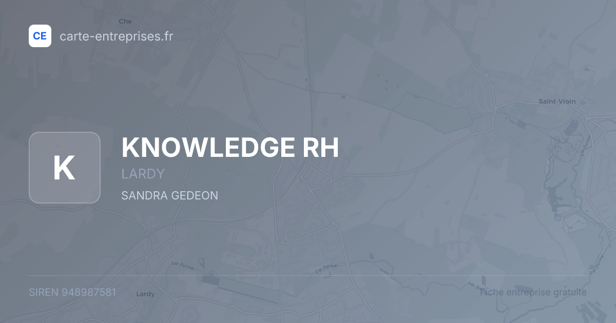 KNOWLEDGE RH — 948987581 — fiche entreprise