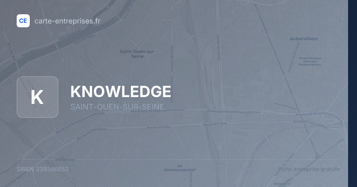 KNOWLEDGE — 339346652 — fiche entreprise