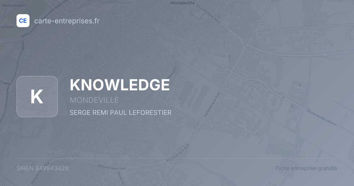 KNOWLEDGE — 849943428 — fiche entreprise