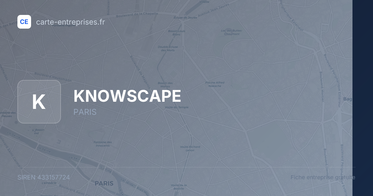 KNOWSCAPE — 433157724 — fiche entreprise