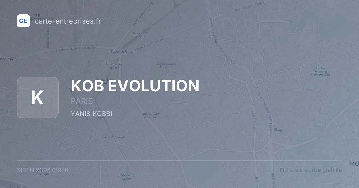 KOB EVOLUTION — 939673976 — fiche entreprise