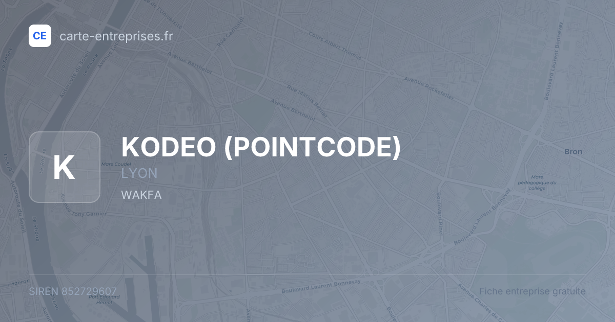 KODEO (POINTCODE) — 852729607 — fiche entreprise