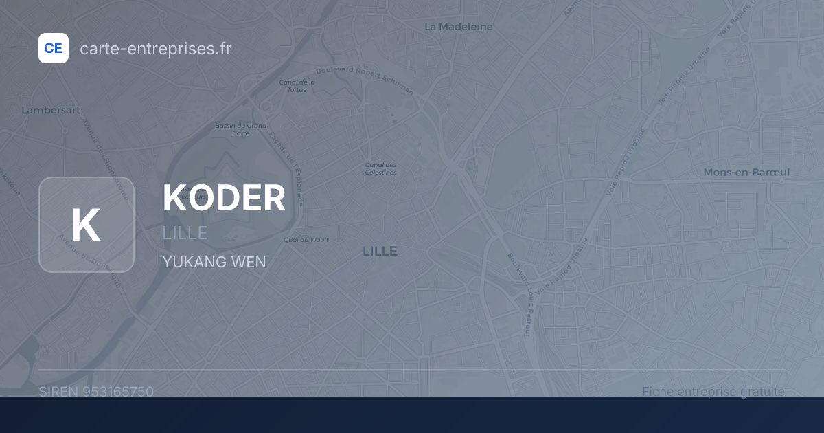 KODER — 953165750 — fiche entreprise