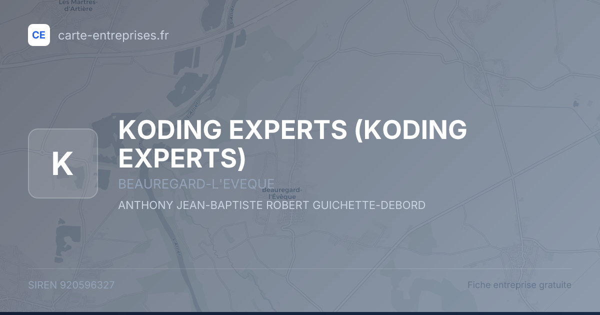 KODING EXPERTS — 920596327 — fiche entreprise