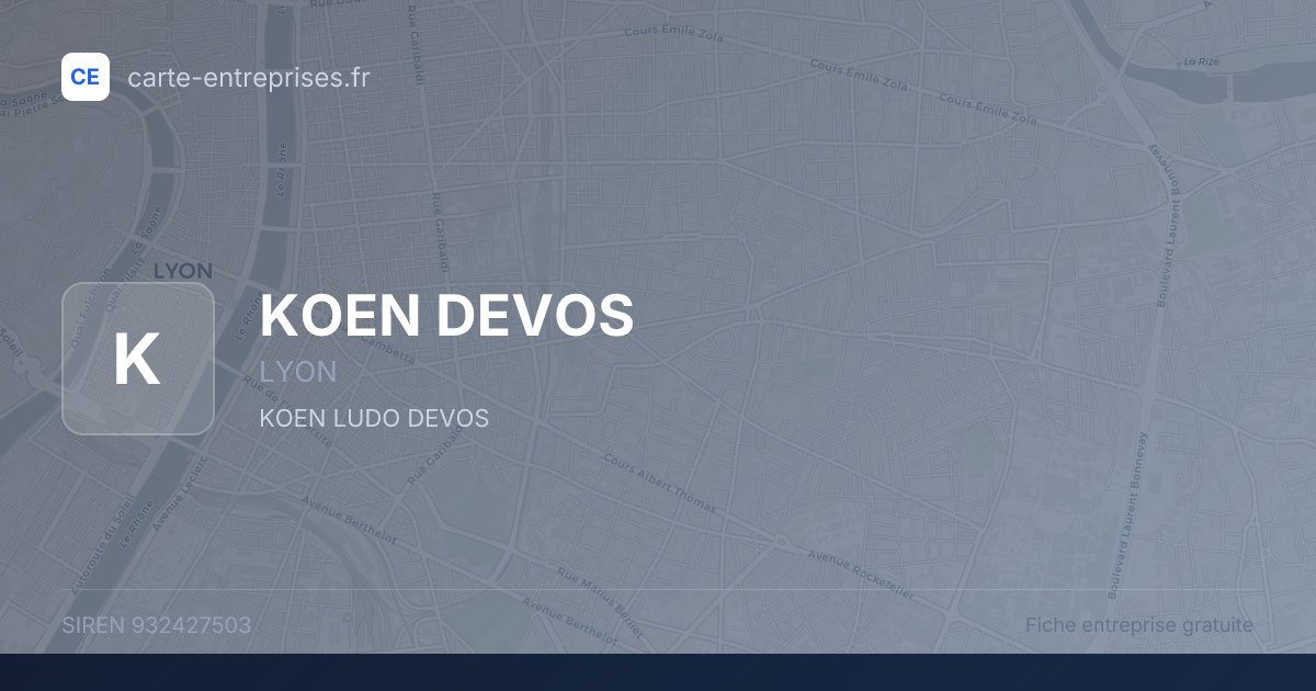 KOEN DEVOS — 932427503 — fiche entreprise