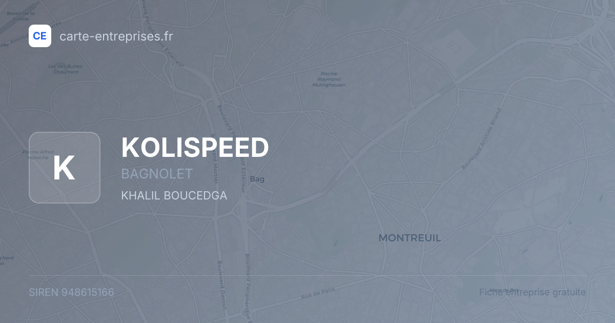 KOLISPEED — 948615166 — fiche entreprise