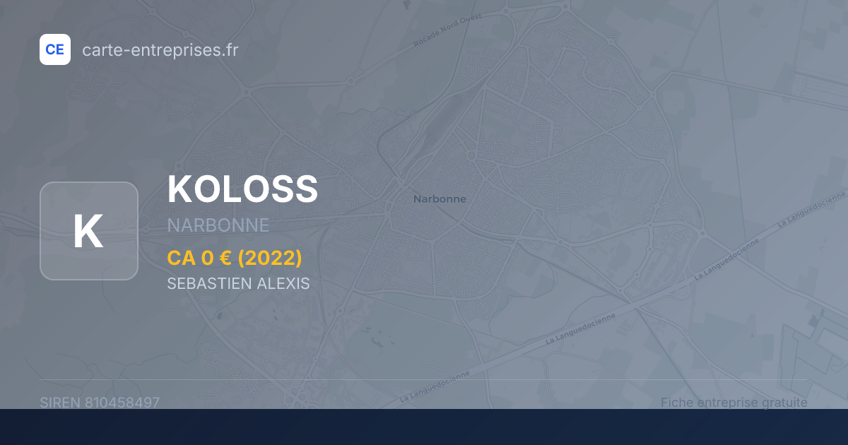 KOLOSS — 810458497 — fiche entreprise