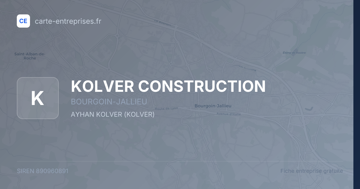 KOLVER CONSTRUCTION — 890960891 — fiche entreprise