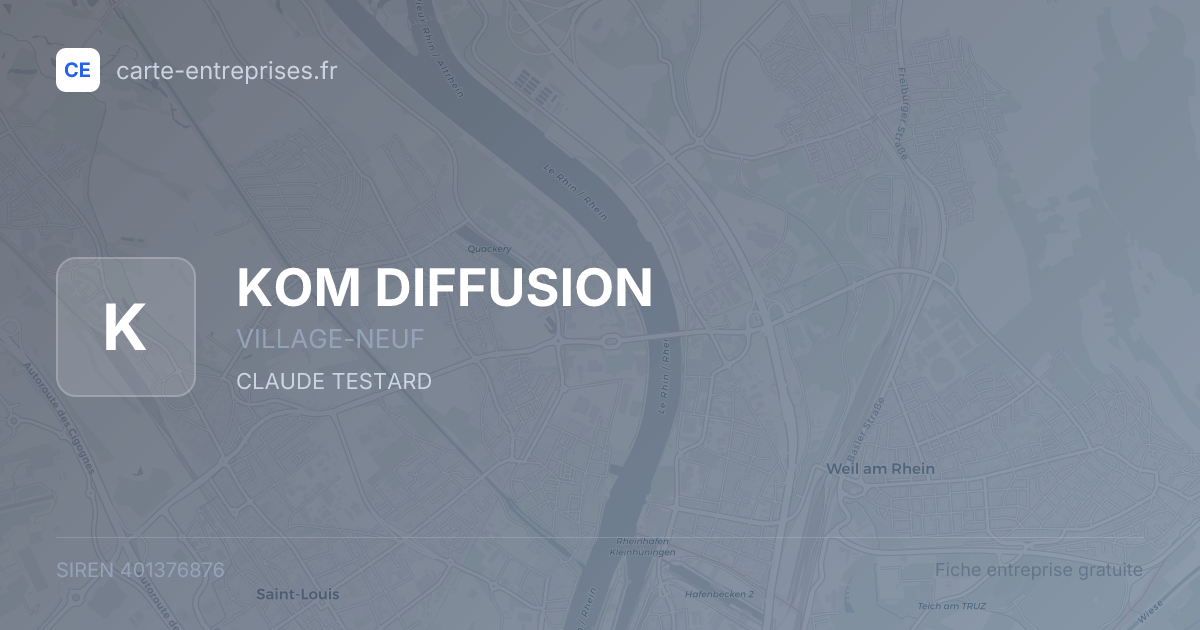 KOM DIFFUSION — 401376876 — fiche entreprise
