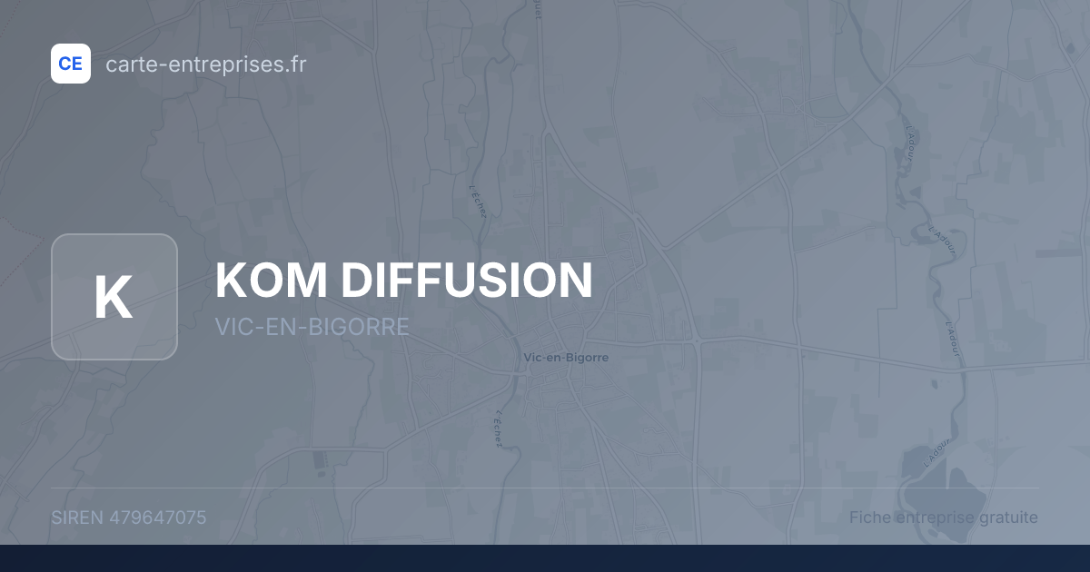 KOM DIFFUSION — 479647075 — fiche entreprise