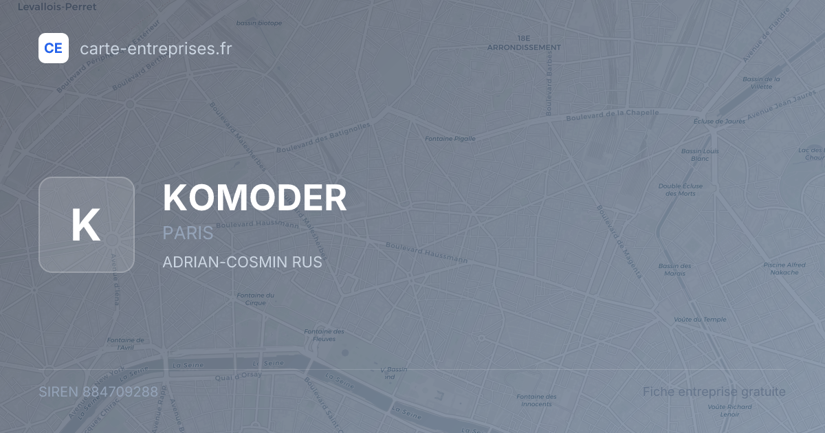 KOMODER — 884709288 — fiche entreprise