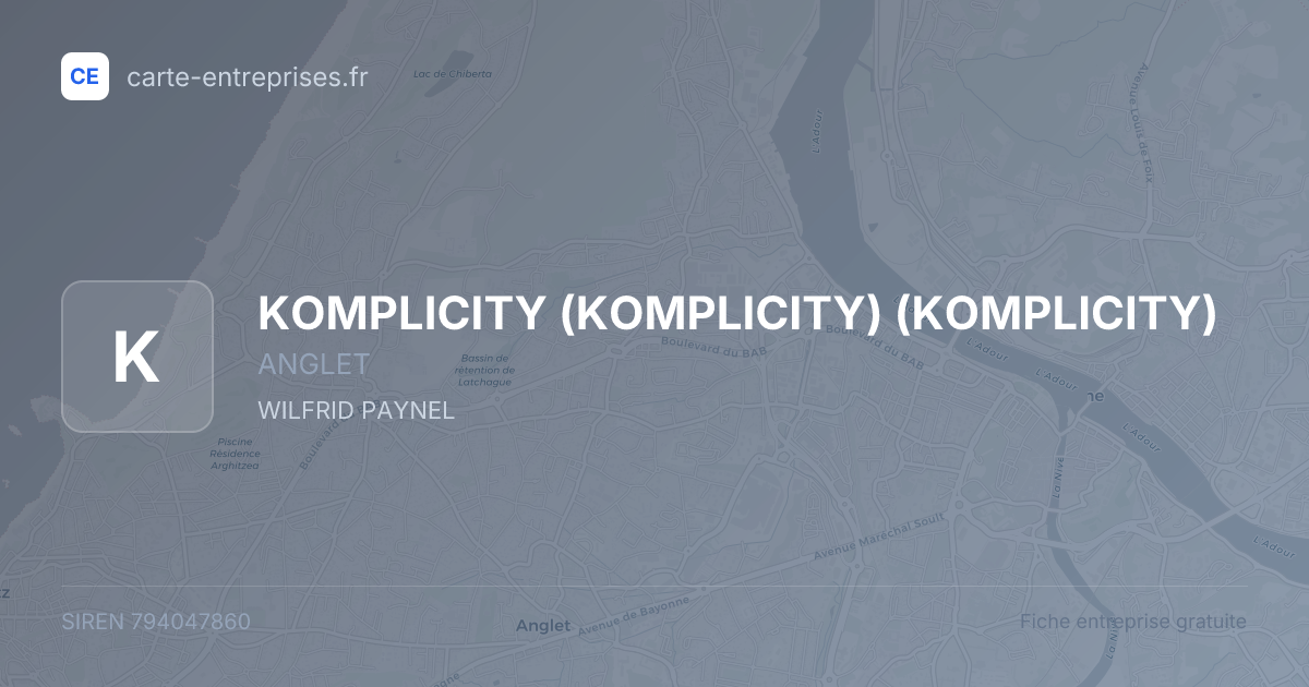 KOMPLICITY (KOMPLICITY) (KOMPLICITY) — 794047860 — fiche entreprise