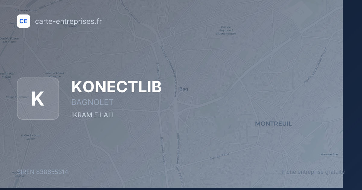 KONECTLIB — 838655314 — fiche entreprise