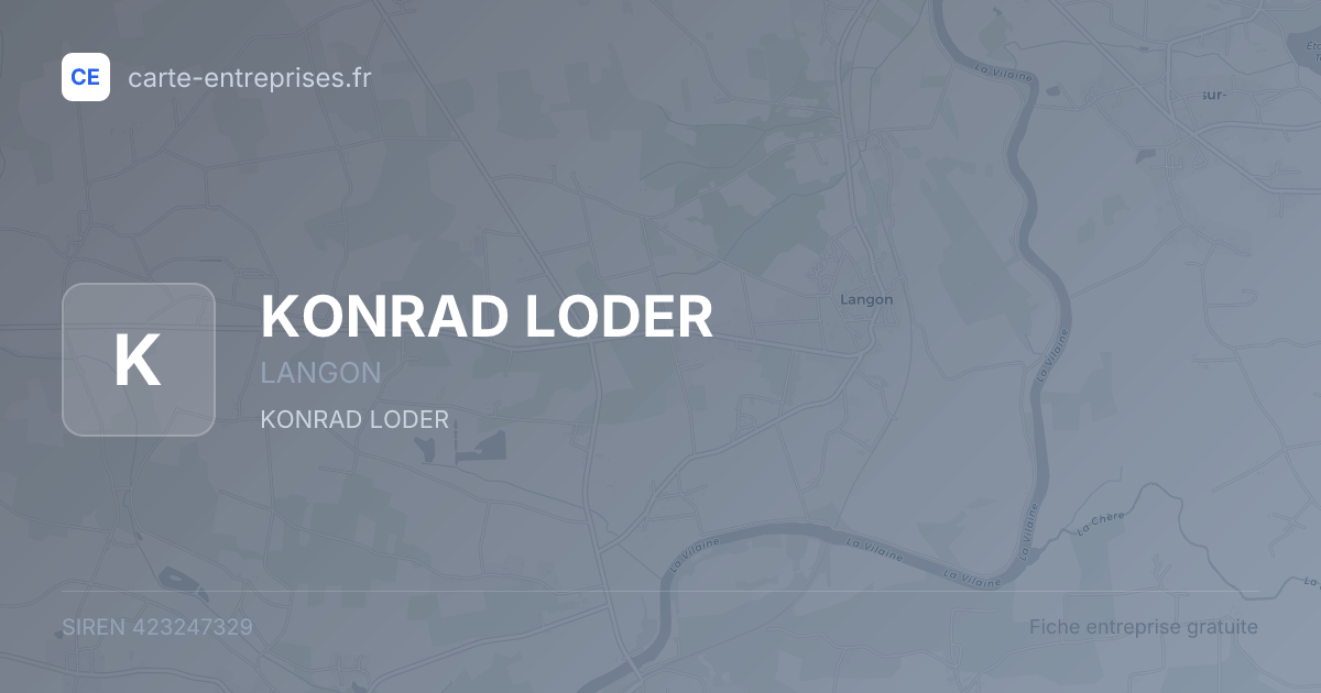 KONRAD LODER — 423247329 — fiche entreprise