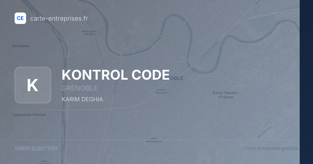 KONTROL CODE — 929071561 — fiche entreprise