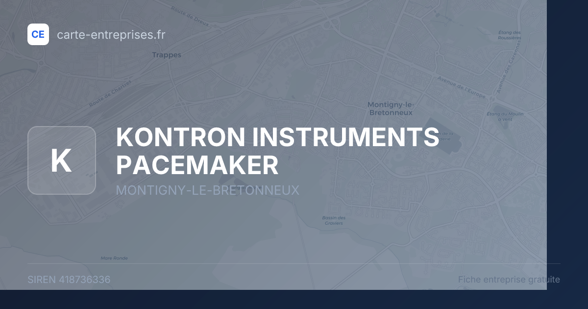 KONTRON INSTRUMENTS PACEMAKER — 418736336 — fiche entreprise