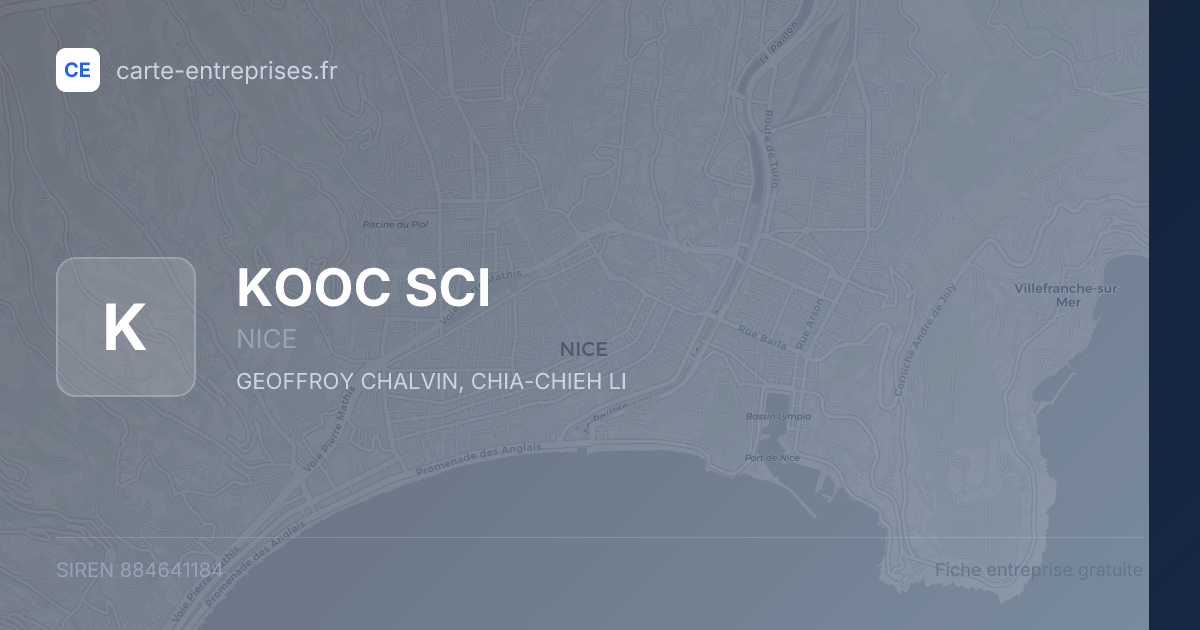 KOOC SCI — 884641184 — fiche entreprise