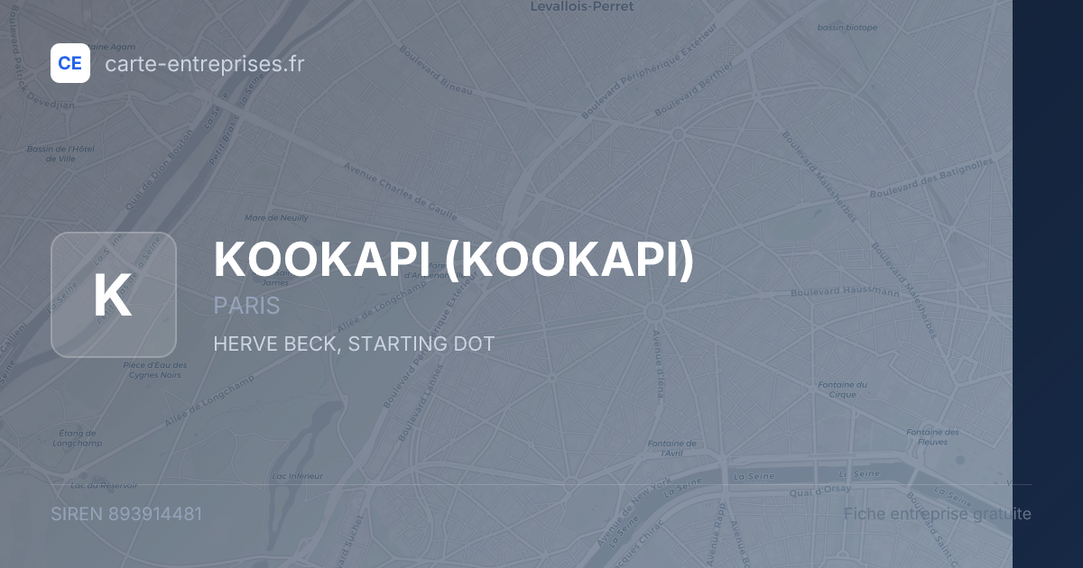 KOOKAPI — 893914481 — fiche entreprise