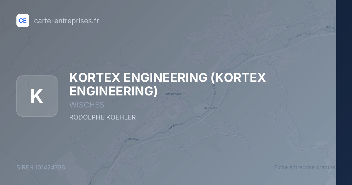 KORTEX ENGINEERING — 101424786 — fiche entreprise
