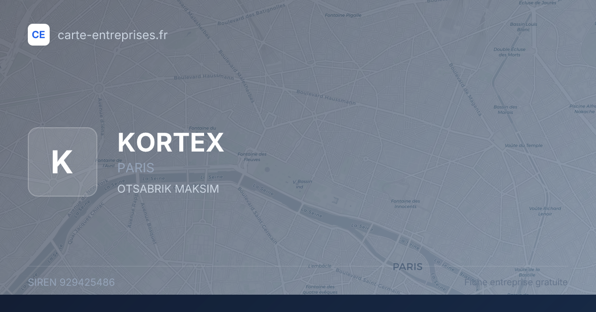 KORTEX — 929425486 — fiche entreprise