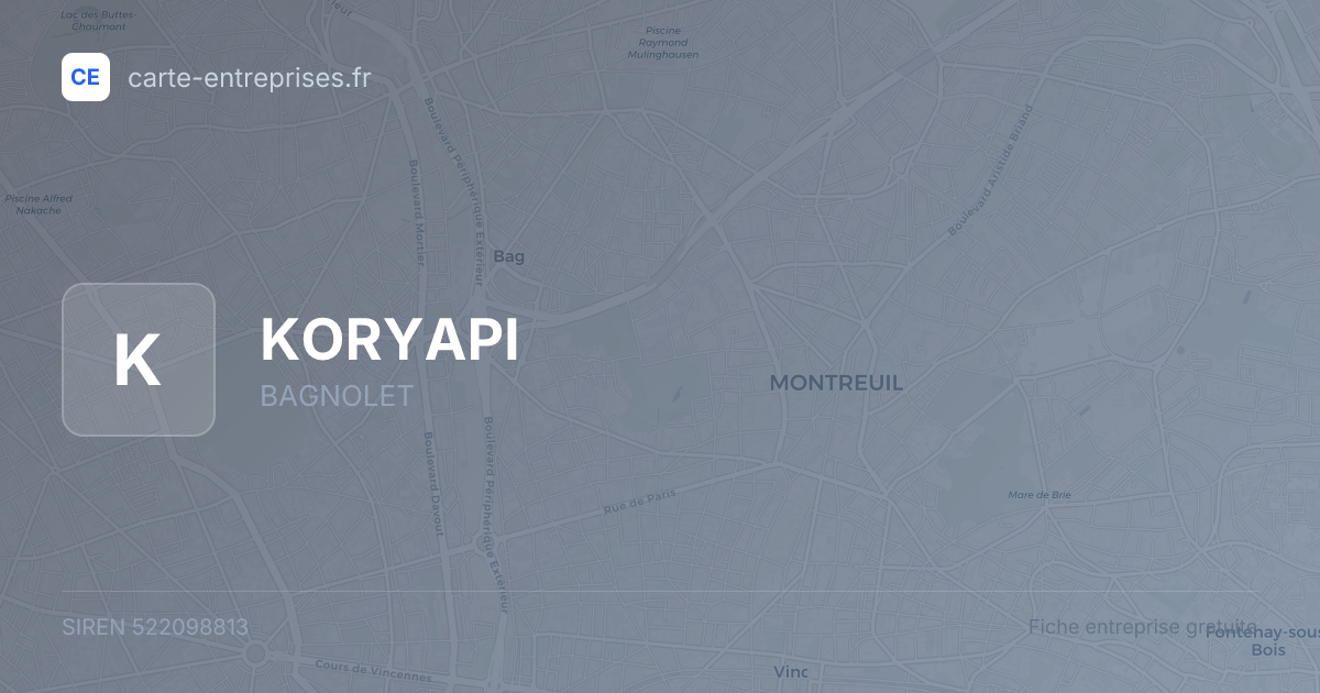 KORYAPI — 522098813 — fiche entreprise
