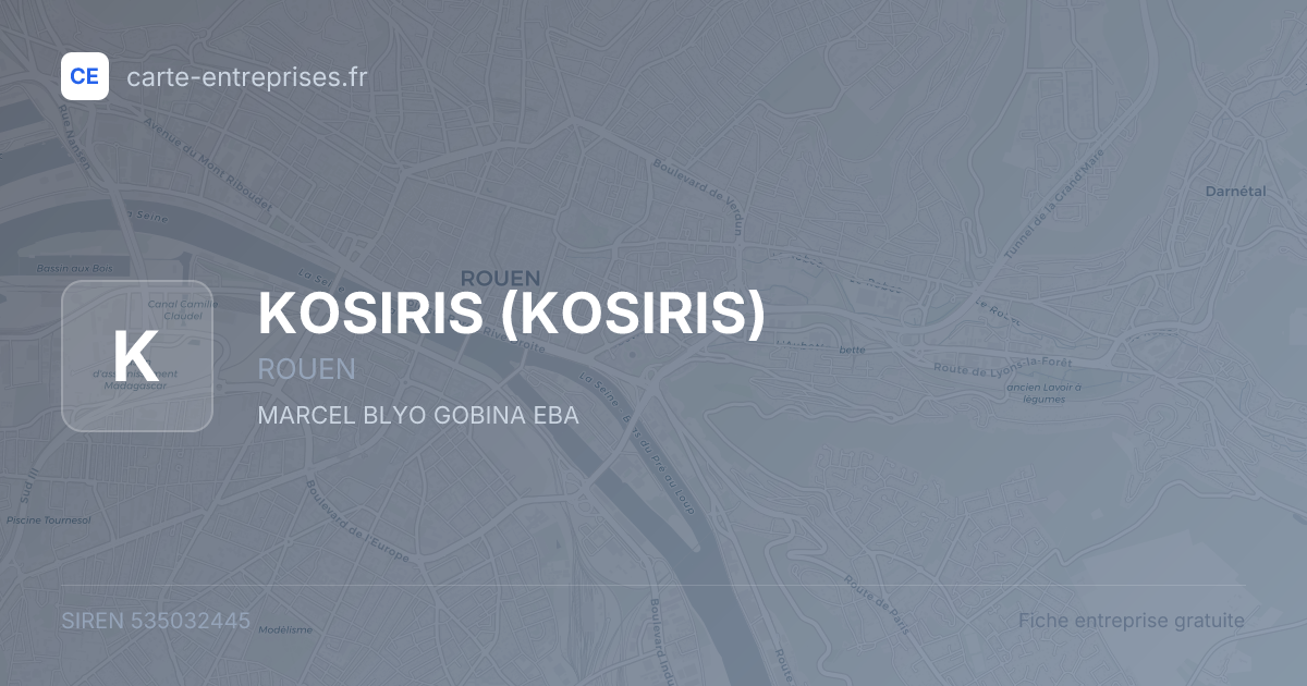 KOSIRIS — 535032445 — fiche entreprise