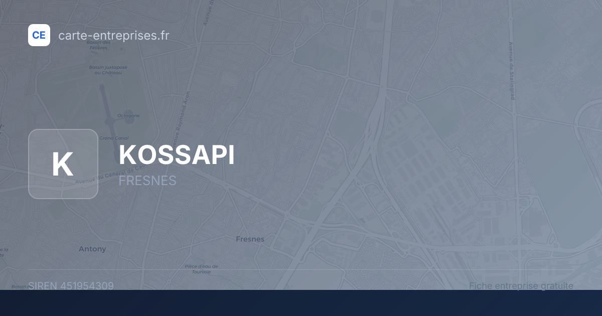 KOSSAPI — 451954309 — fiche entreprise