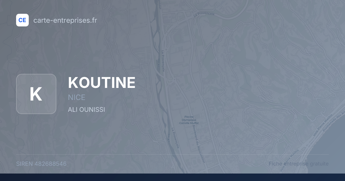KOUTINE — 482688546 — fiche entreprise