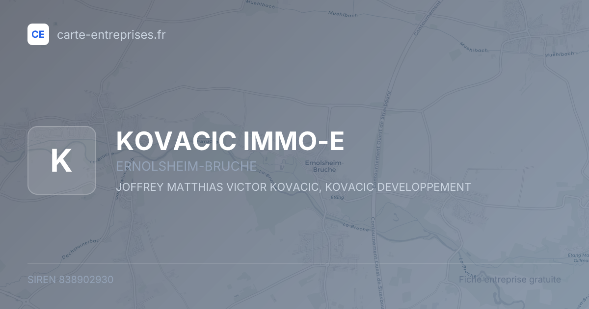 KOVACIC IMMO-E — 838902930 — fiche entreprise