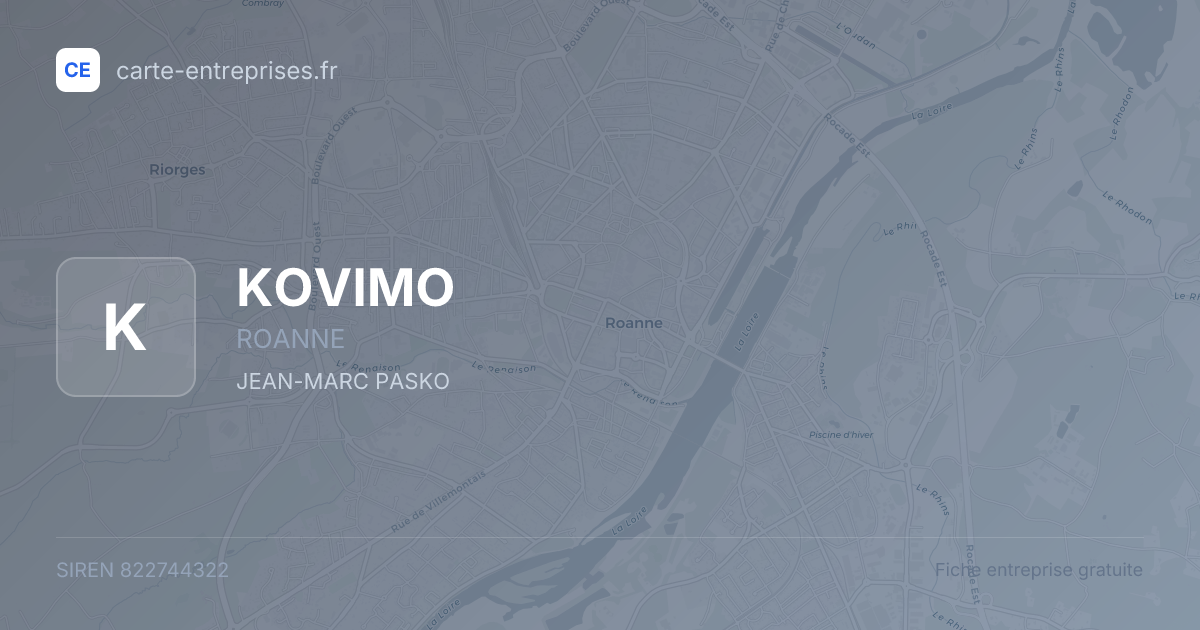 KOVIMO — 822744322 — fiche entreprise