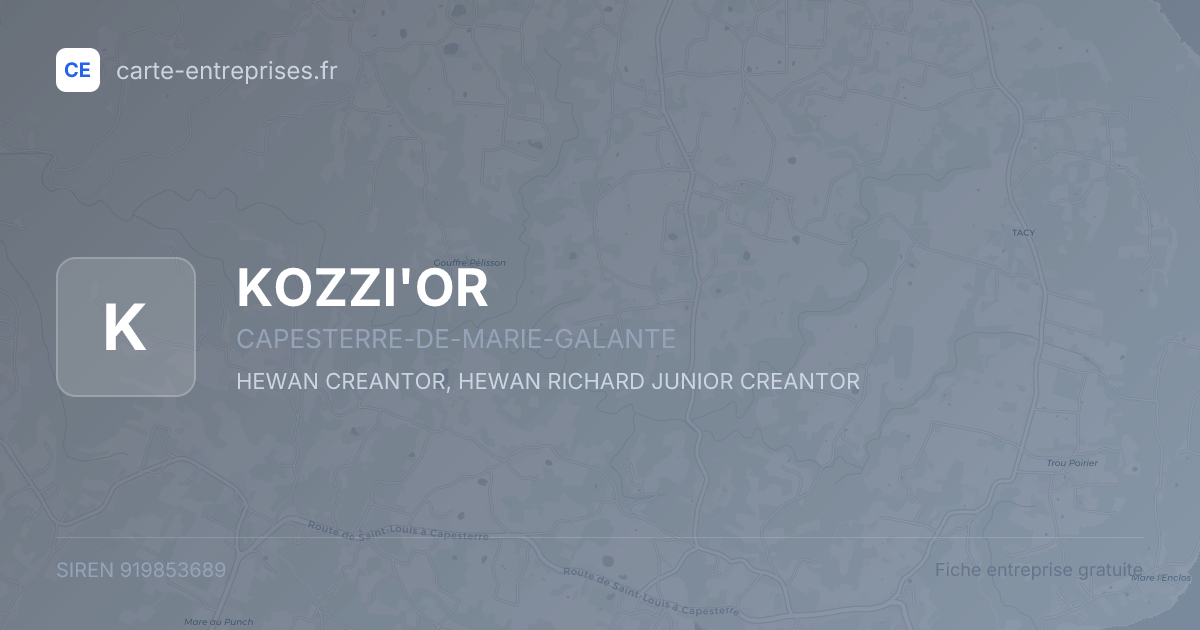 KOZZI'OR — 919853689 — fiche entreprise