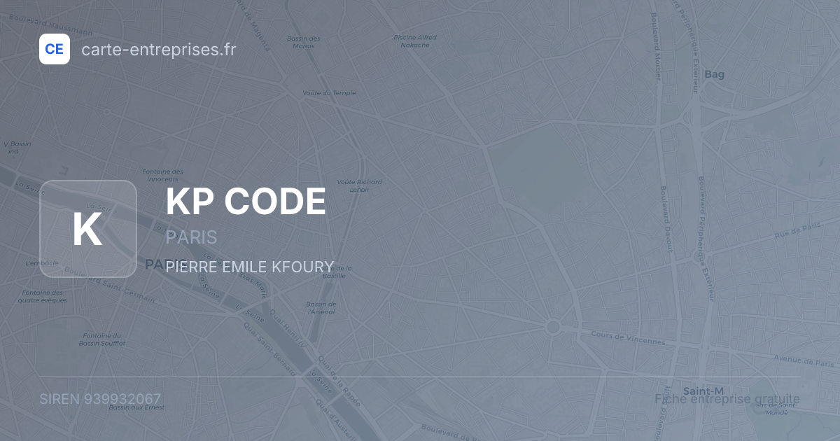 KP CODE — 939932067 — fiche entreprise