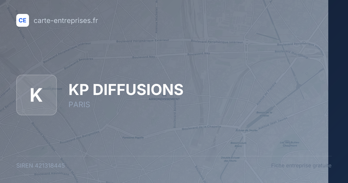 KP DIFFUSIONS — 421318445 — fiche entreprise