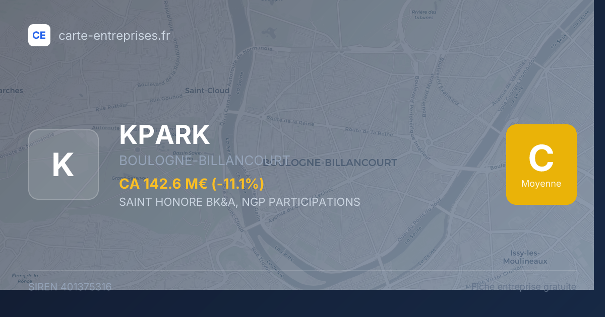 KPARK — 401375316 — fiche entreprise