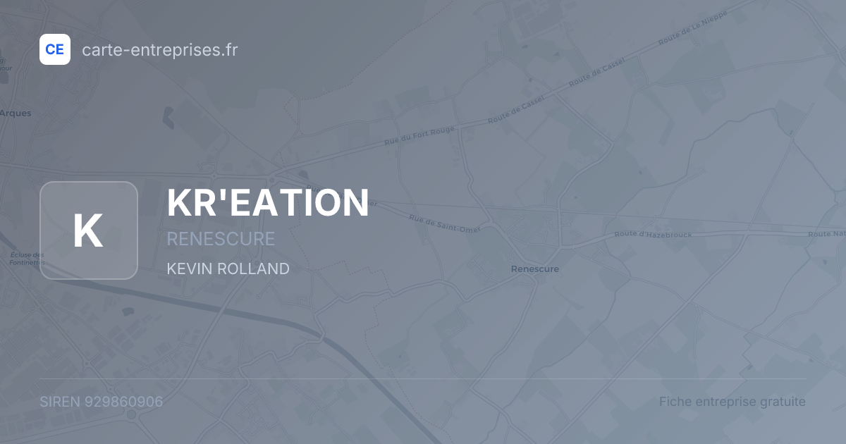 KR'EATION — 929860906 — fiche entreprise