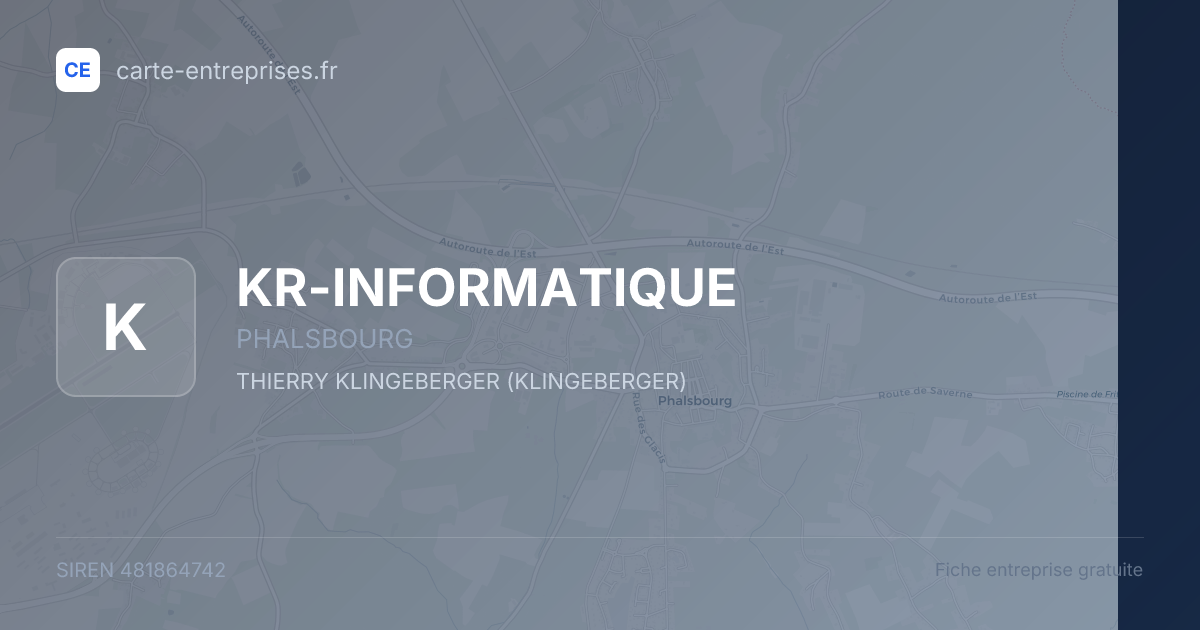 KR-INFORMATIQUE — 481864742 — fiche entreprise