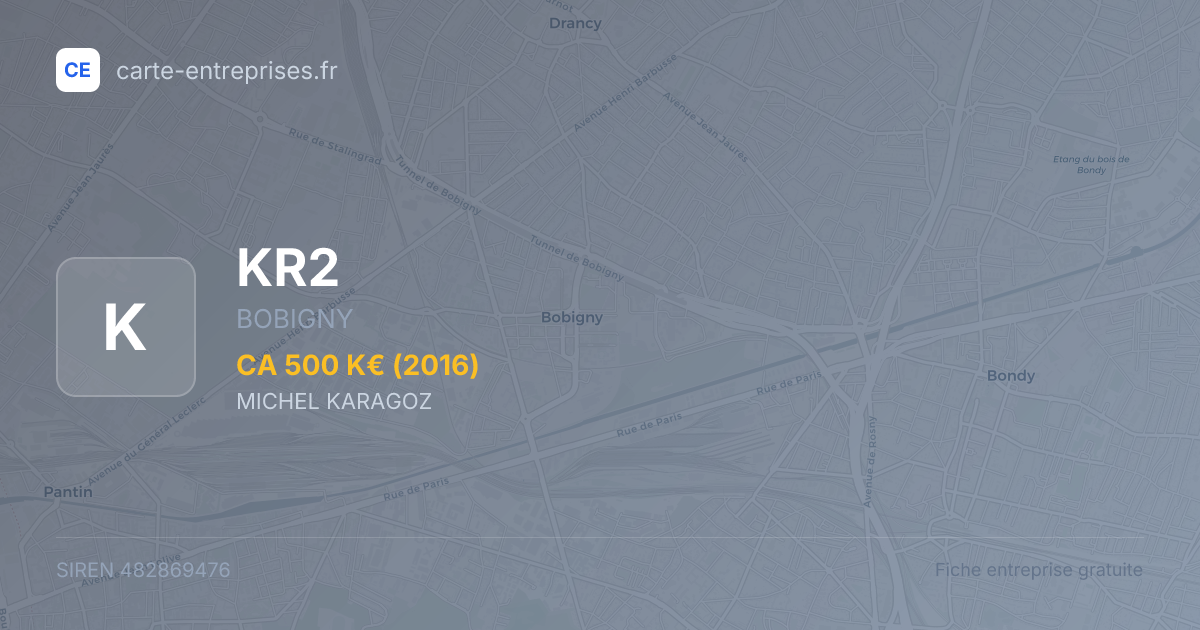 KR2 — 482869476 — fiche entreprise