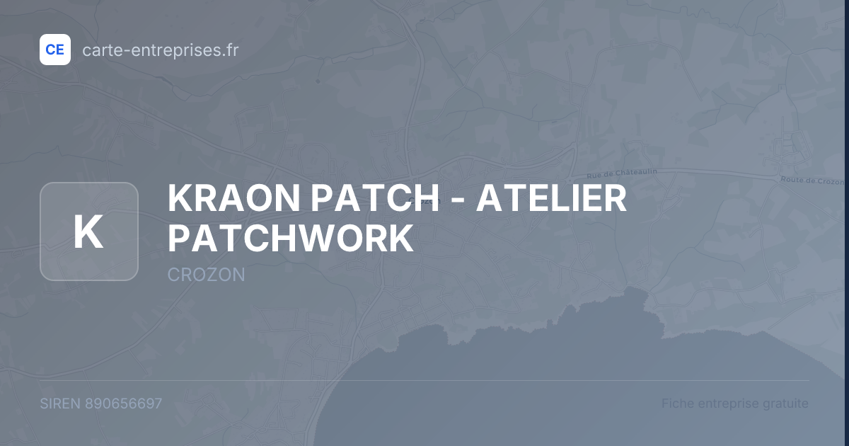 KRAON PATCH - ATELIER  PATCHWORK — 890656697 — fiche entreprise