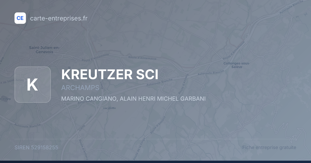 KREUTZER SCI — 529158255 — fiche entreprise