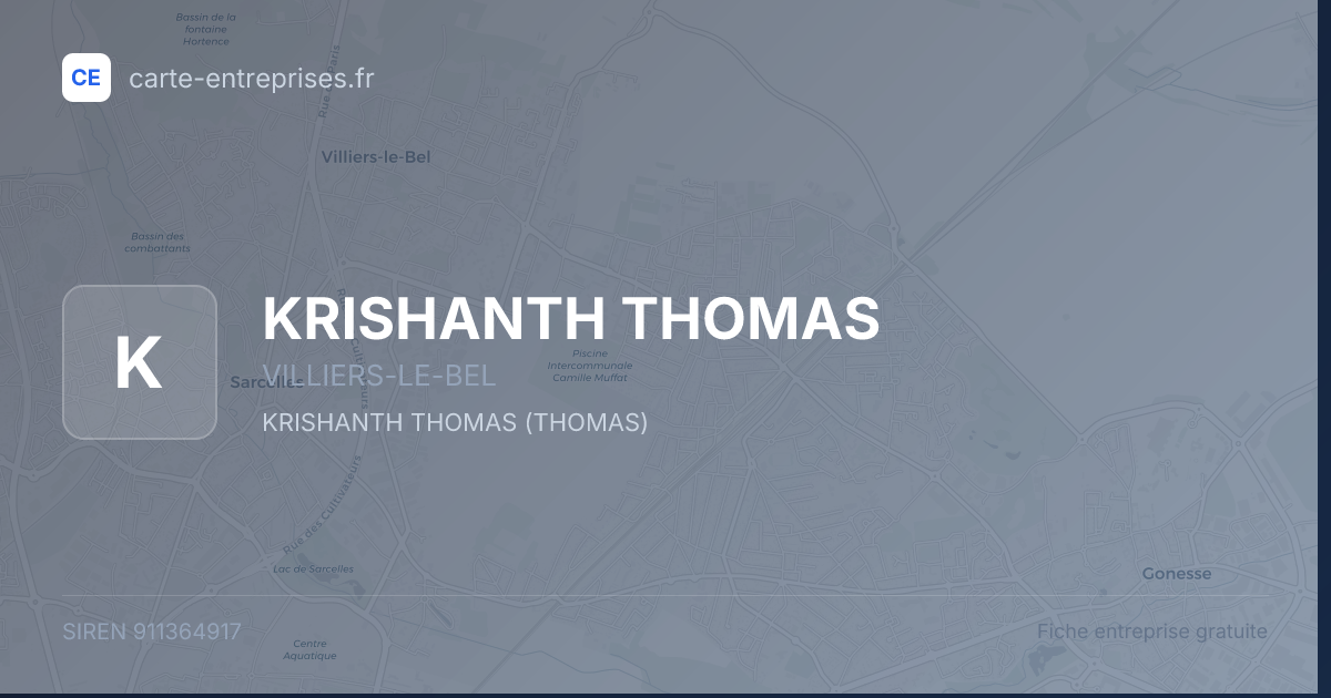 KRISHANTH THOMAS — 911364917 — fiche entreprise